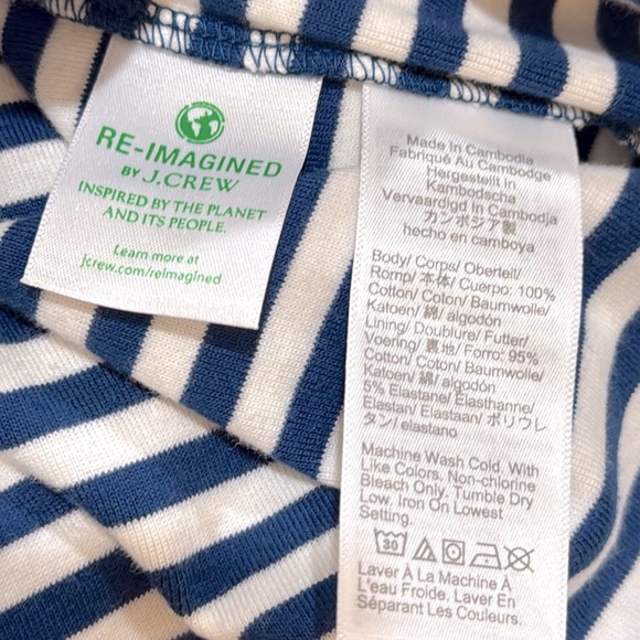 J.Crew perfect fit shelf-bra tank in stripe for women NWOT - Picture 7 of 7